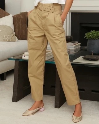 Levi’s Premium Alto Suelto Cónico Mujer 28 Pantalones Tostado Cinturón Calce Relajado Foto 1 de 4