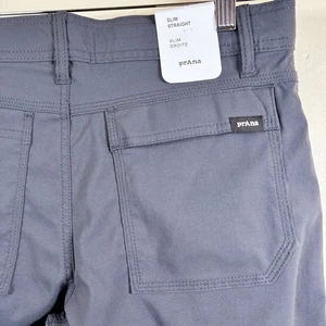 prAna Pantalone Dritto Elasticizzato Zion Uomo 28x30 Grigio Ombra Slim Fit Outdoor Nuovo con etichette - Foto 1 di 13