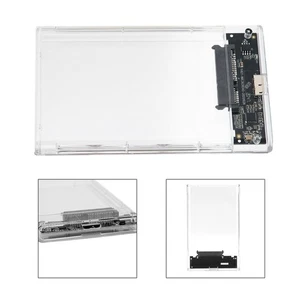 Transparent SSD Case 2.5in Serial Port USB 3.0 High Speed Mobile Hard D NEW - Afbeelding 1 van 12