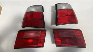 Red clear outer taillight set for BMW E34 sedan 520 524 525 530 535 540 M5 4pcs - Bild 1 von 1