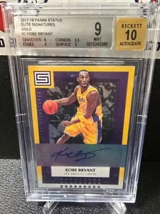 2017-18 Panini Status Elite Signatures Gold /10 KOBE BRYANT #1 BGS 9 AUTO 10 - Picture 1 of 2