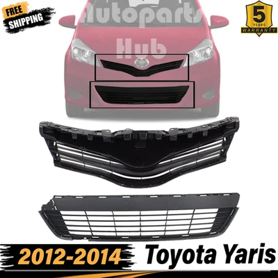 Novo conjunto de grade de para-choque dianteiro para Toyota Yaris 2012-2014 - Imagem 1 de 4