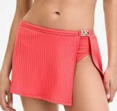 Falda de Natación Michael Kors Acanalada Abertura Lateral Sangari Pequeña S Foto 1 de 2