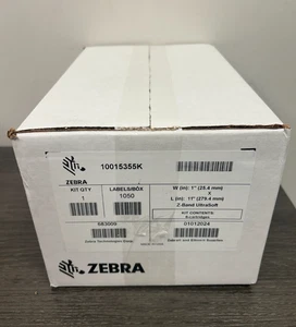 6/Cs Zebra 10015355K 1"×11" Dorosły pasek Z UltraSoft Opaska na rękę Wkład 175 Biały - Zdjęcie 1 z 3