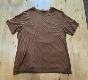 Athletic Works DriWorks Short Sleeve Brown T-shirt Size Large L (42-44) - Picture 1 of 8
