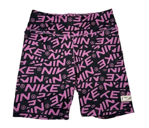 Pantalones Cortos de Motociclista Nike One Para Mujer M 7" Tiro Medio Cósmico Fucsia Logo Estampado Elastizados - Imagen 1 de 9