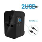 Adapter Fast Charging Universal Travel Adapter All-in-one with 2 USB Ports