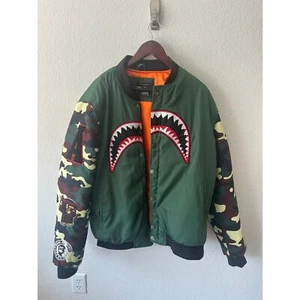 A Bathing Ape Bape Shark Bomber Jacket - Picture 1 of 7