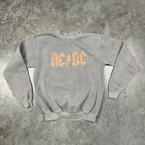 ACDC Sweater Youth Large Gray Rock Band Music Minor Flaws Preowned - Picture 1 of 10