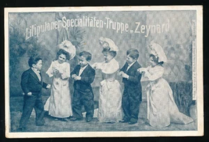 AK von der Liliputaner Specialitäten-Truppe Zeynard (5105) - Imagen 1 de 2