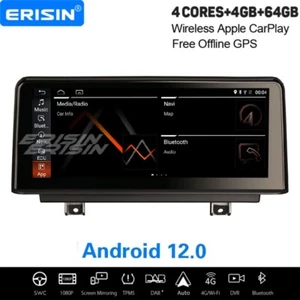 10,25" Android 12 DAB+ Autoradio BMW 1er F20 F21 2er F23 CarPlay Navi WiFi 64Go - Imagen 1 de 13