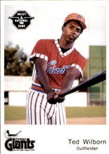 1982 Phoenix Giants Valley National Bank #3 Ted Wilborn Sacramento California CA