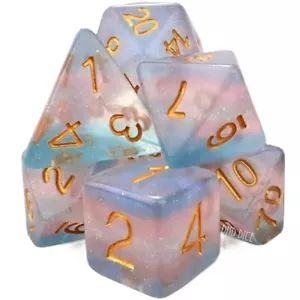 Juego de dados - Trascendente - 7 dados de resina - Dungeons and Dragons - Imagen 1 de 4