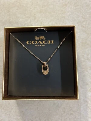 蔻驰玫瑰金马蹄项链 0.925 银色 — 第 1/4 张图片