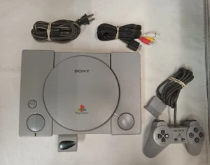 Sony PlayStation 1 Gray Console Bundle w/Controller and Cords - Tested SCPH-9001 - Picture 1 of 10