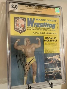 1982 Major League Wrestling Program Magazine Hulk Hogan CGC 8.0 AUTOGRAPH 9.0 - Picture 1 of 5