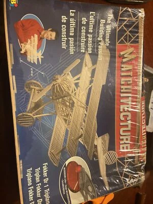 Sealed Bojeux Inc Matchitecture Fokker Dr 1 Triplane #6610 Matchstick Model Kit - Image 1 of 3