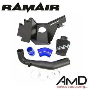 Mustang 2.3 Ecoboost RAMAIR Induction Kit Air Filter Heat Shield Hard Pipe Blue - Picture 1 of 3