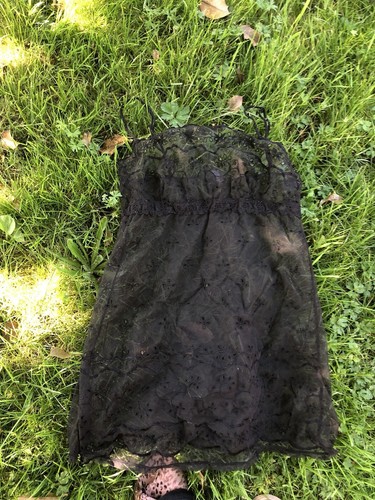 UNDERCOVER Abito vintage Y2K Victoria's Secret maglia slip nera lingerie media