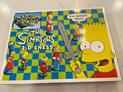 Juego de Ajedrez 3D De Colección Los Simpson 1991 Juego de Mesa Completo Raro Difícil Nostálgico  Foto 1 de 4