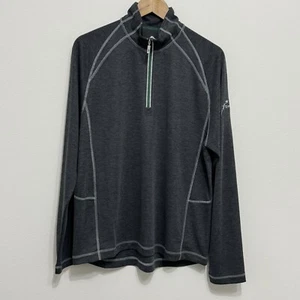 Tommy Bahama Pullover 1/4-Reißverschluss Herren mittelgrau Golf Stretch Stehkragen Langarm - Bild 1 von 7