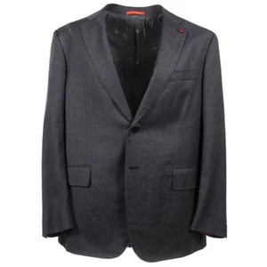NWT $3995 ISAIA Medium Gray 'Flannel Comfort' Wool Suit 46S (Eu 56C) Base S - Picture 1 of 10