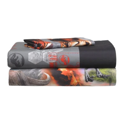 Juego completo de sábanas Jurassic World Kids, gris, universal Foto 1 de 4
