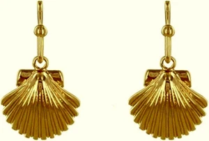 Muschel Ohrhänger in Gold von Les Poulettes Jewels - NEU! - Bild 1 von 3