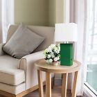 Lalia Home Lexington 21" Leather Base Modern Home Decor Bedside Table Lamp With