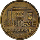 [#957822] Coin, SARRE, 20 francs, 1954, Paris, MBC, aluminum - bronze, KM:2, 