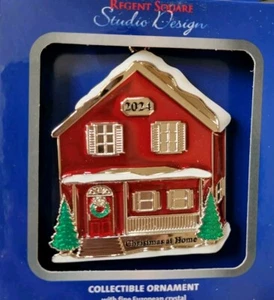 Regent Square 2024 Christmas at Home Ornament w/European Crystal - Picture 1 of 2