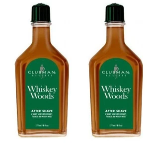 2 Bottles Clubman Whiskey Woods After Shave Lotion 6 OZ - Picture 1 of 2