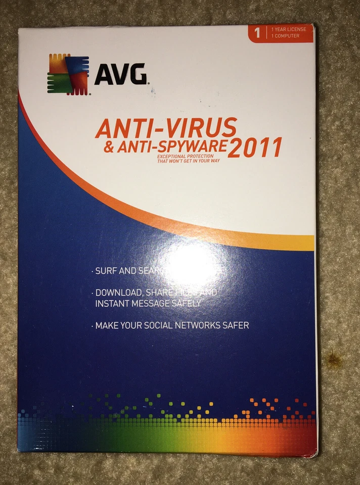 AVG Antivirus y Anti Spyware 2011-1 Año 1PC-Nuevo Foto 1 de 2