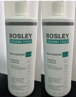 2x BOSLEY BOS-DEFENSE Volumizing Conditioner Non Color-Treated 33.8 oz / 1 Liter - Image 1 of 2
