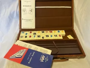 Matatof Inc. Gioco Rummway Vintage, custodia per il trasporto, 106 piastrelle, 2 culle per piastrelle - Foto 1 di 9