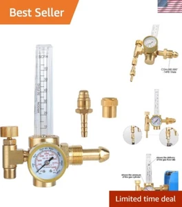 Gas Regulator Flow Meter Argon CO2 0-4000psi Adjustable 10-60cfh Welding - Picture 1 of 8