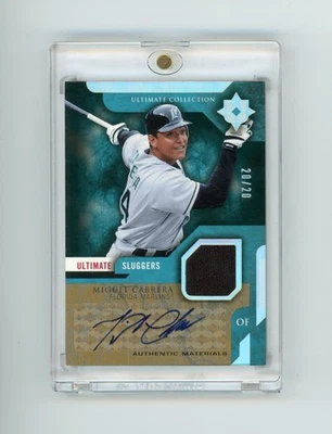 Camiseta deportiva Ultimate Collection 2005 Miguel Cabrera #SL-MC reliquia automática/20 Marlins (D) Foto 1 de 2