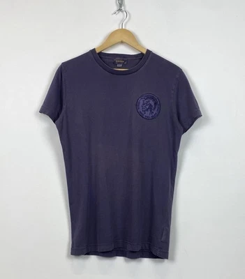 Camiseta de diseñador Diesel Avant Garde para hombre talla M cuello redondo logotipo Y2K púrpura Foto 1 de 4