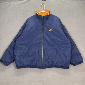 VTG Nike Jacket Men XXL Blue Orange Full Zip Reversible Insulatated White Tag - Picture 1 of 24