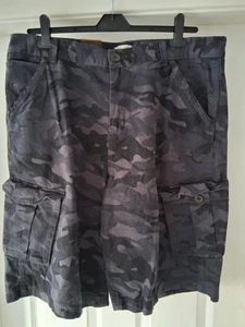 Mens Firetrap Navy Camouflage Shorts Size 3XL BNWT - Picture 1 of 8