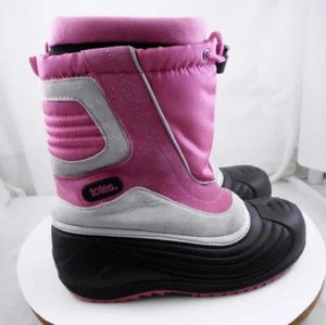 Totes Snow Boots Girls Waterproof All Weather Mid Top Boots Jenny Pink Size 5 M - Picture 1 of 8