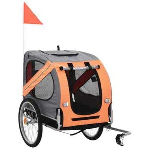 Pet Bike Trailer Foldable Dog Bicycle Carrier Dog Buggy Cart for Bike vidaXL - Picture 1 of 15