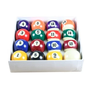 Juego de bolas de billar estándar de 2 1/4" con manchas y rayas - Imagen 1 de 2