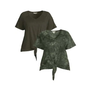 Pack of 2 - Terra & Sky T-Shirt Women's Size 0X  14W Short Raglan Sleeve - Picture 1 of 6