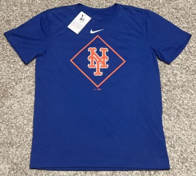 New York Mets MLB Men's Short Sleeve  Dri -Fit T-Shirt Medium Blue - Image 1 of 2