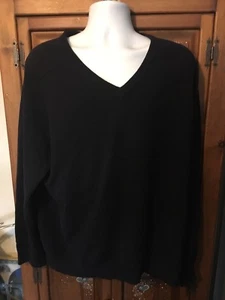 Suéter de lana de cordero con cuello en V azul marino LL BEAN para hombre talla XL - Imagen 1 de 3