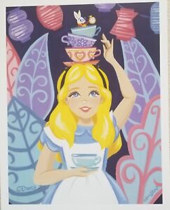 Disney Park 2023 Ann Shen Art Alice in Wonderland 11 x14 Poster Print Ship New
