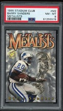 1995 Stadium Club #M2 Barry Sanders PSA 8 NM-MT Metalists Detroit Lions