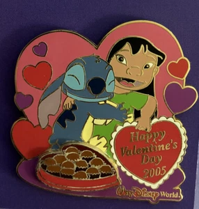 Disney WDW LILO & STITCH Valentine’s Day Pin 2005 LE 2000 MINT - Picture 1 of 3