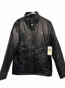Spyder Herren schwarze Pufferjacke Größe Medium neu mit Etikett - Bild 1 von 3